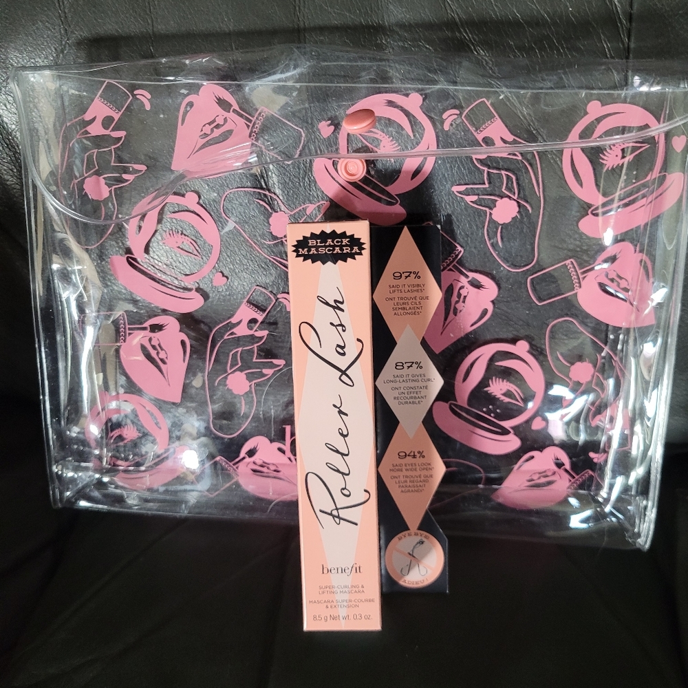 Benefit- Rollar Lash Mascara- with see through makeup bag. - Picture 2 of 3